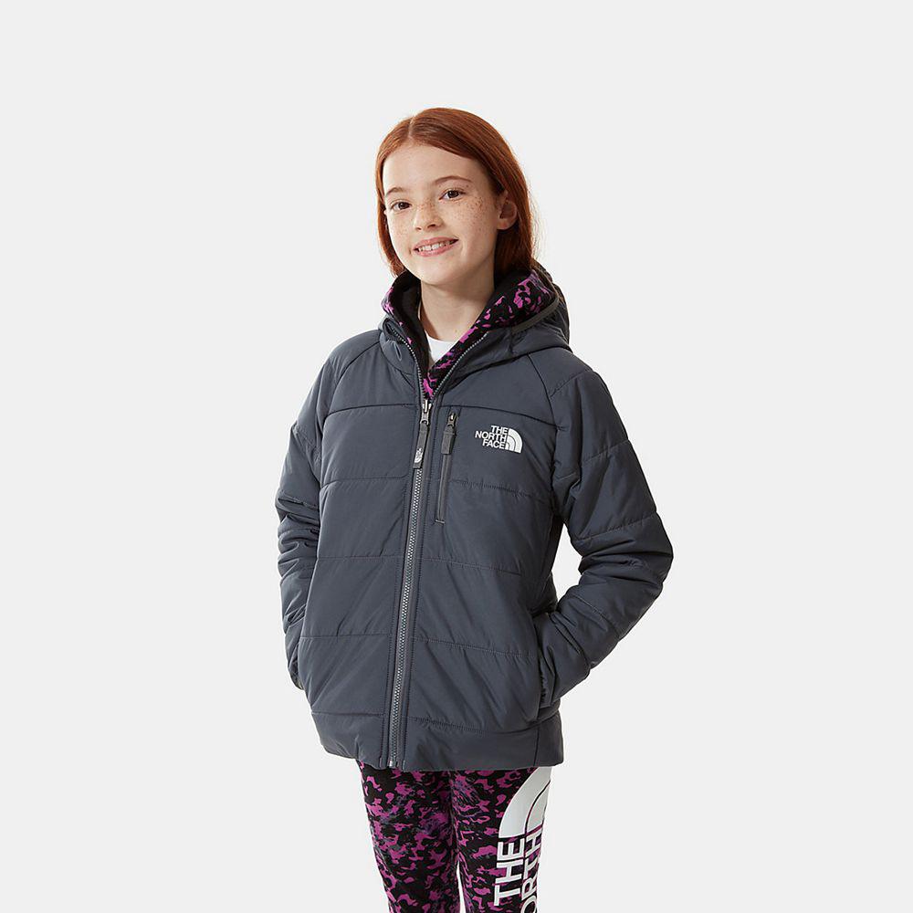 The North Face Printed Reversible Perrito Κορίτσια Σακάκι - Γκρι (FDVN52046)